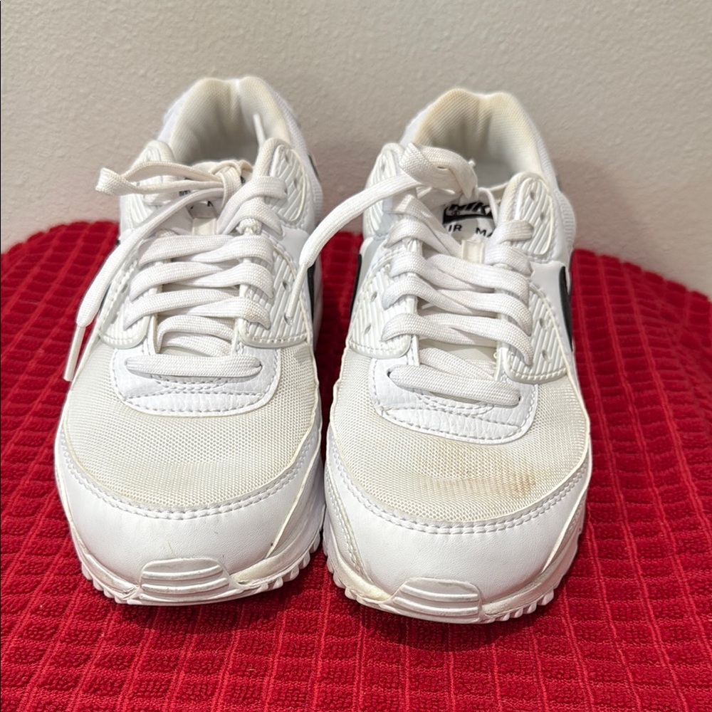 Nike Air Max 90 Sneaker in White, Black, & White size W8.5/M7
